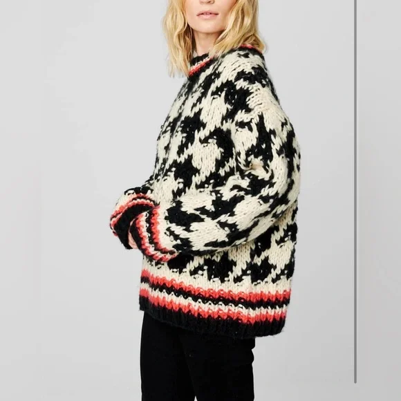 [BLANKNYC] Womens Houndstooth Pullover Knit Sweater - Picture 3 of 6